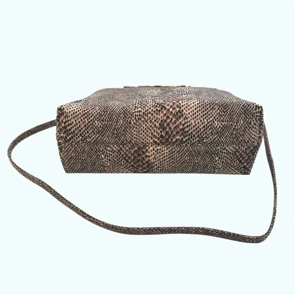 JC & CO Milano Small Snakeskin Print Bag with Crossbody Strap - Picture 6 of 8